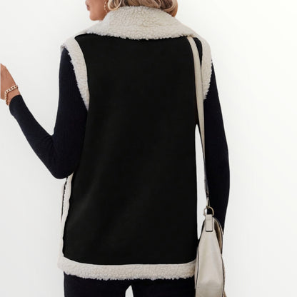 Sherpa Vest Coat – Open‑Front Fleece Shacket